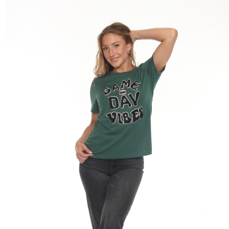Game Day Tee/ Green Black