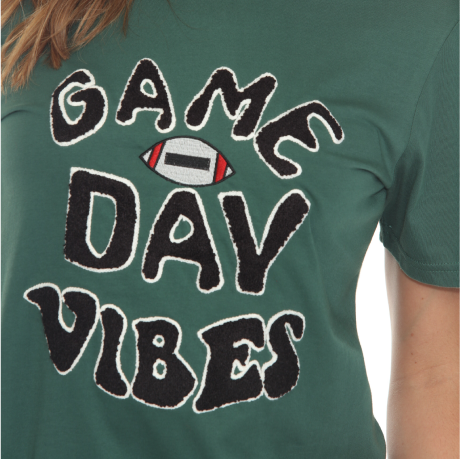 Game Day Tee/ Green Black