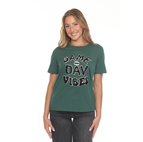 Game Day Tee/ Green Black