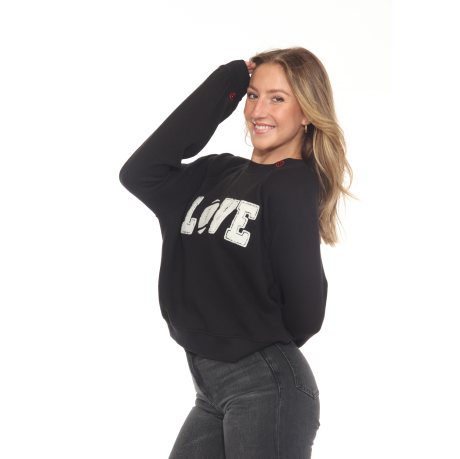 Love Football Sweatshirt/ Heather Grey