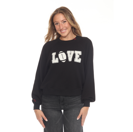 Love Football Sweatshirt/ Heather Grey