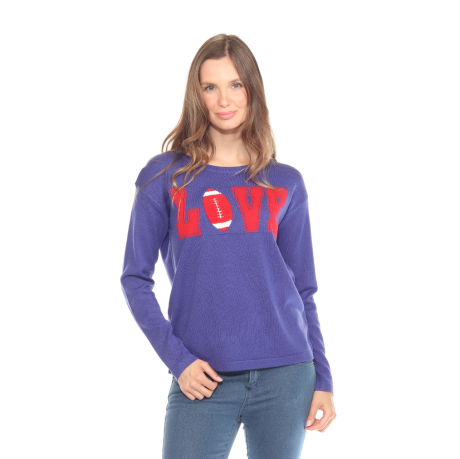 Love Football Sweater/Marine Red