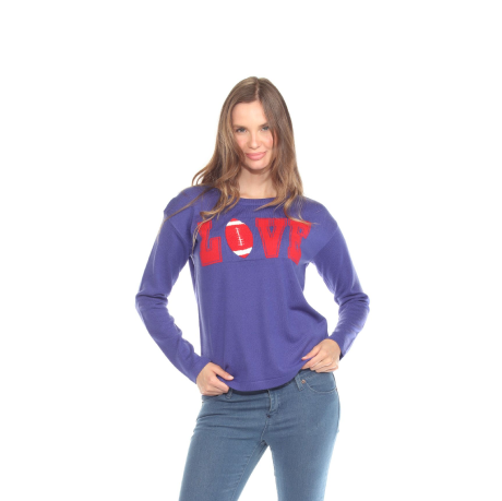 Love Football Sweater/Marine Red