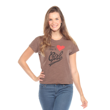Play Like a Girl Tee / Mocha