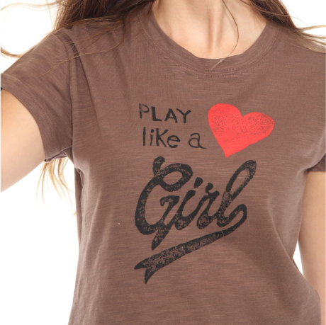 Play Like a Girl Tee / Mocha