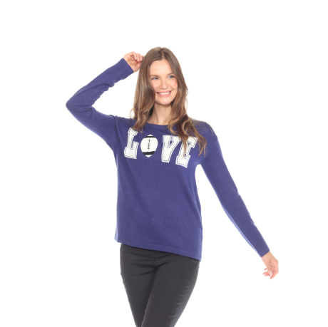 Love Football Sweater/Navy