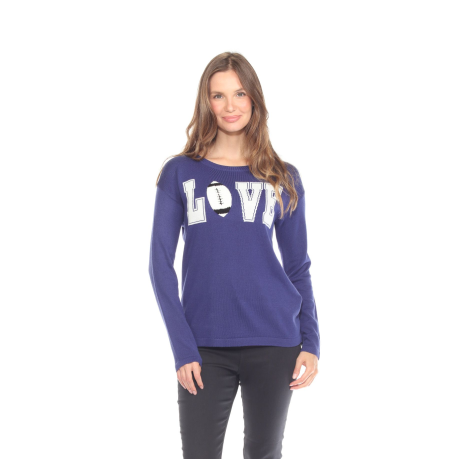 Love Football Sweater/Navy