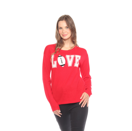 Love Football Sweater/ Red White