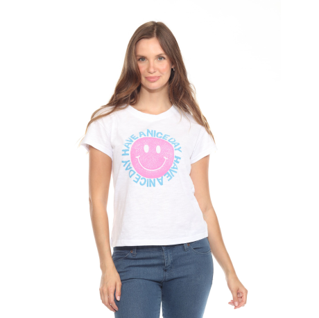 Have a Nice Day Tee/ white