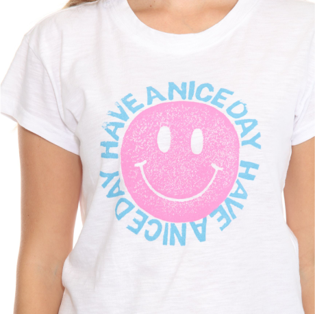 Have a Nice Day Tee/ white