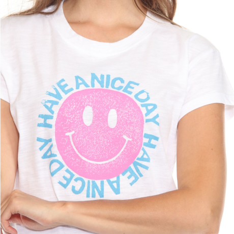 Have a Nice Day Tee/ white
